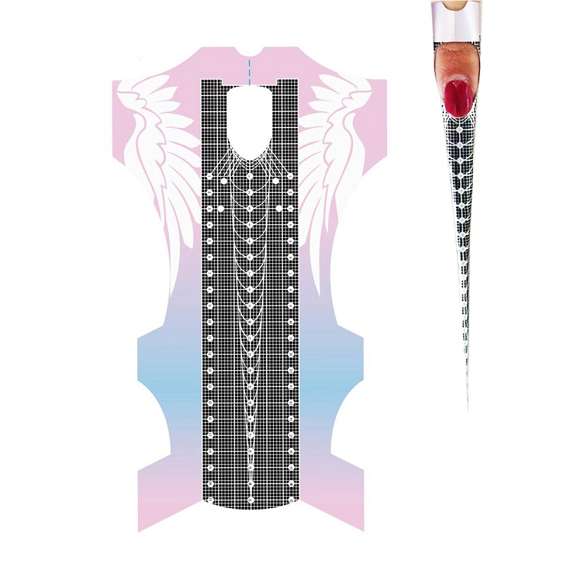 Machine Form Nail Tip -  500pcs pink Long Acrylic Reusable Gel Dual Nail Art Form – Bo Qian