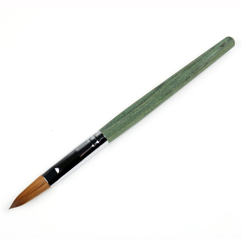 Gel Brush Nail Art - green Wood Handle 100% Pure Kolinsky Nail Acrylic Brush – Bo Qian