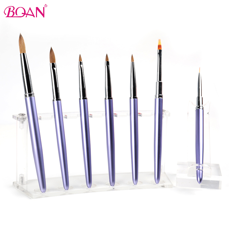 Good Quality Nail Brush Set - BQAN Purple Metal Handle With Butterfly Diamond Liner Nail Drawing Painting Tools – Bo Qian