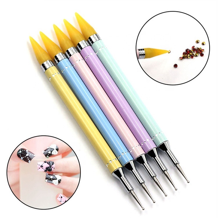 wholesale Metal handle Picker Rhinestone Wax Nail Dotting Pen