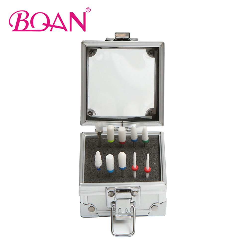 BQAN 25 Slots Nail Drill Bit Holder Drill Bits Display Box Storage Case