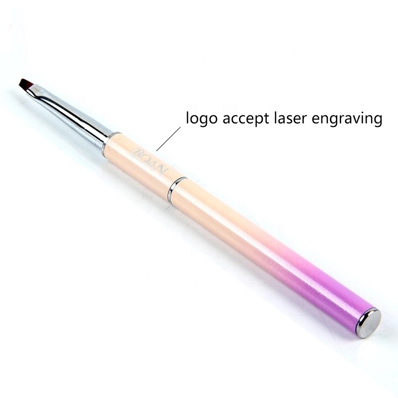Dual-ended pink metal handle Rhinestones Picker  Nail Silicone Art Dotting Pen