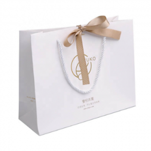 Supply ODM Customize Luxury Travel Packaging Carry Cosmetic Printed Personalized Kraft Square Bottom Paper White Card Paper Shopping Gift Bags