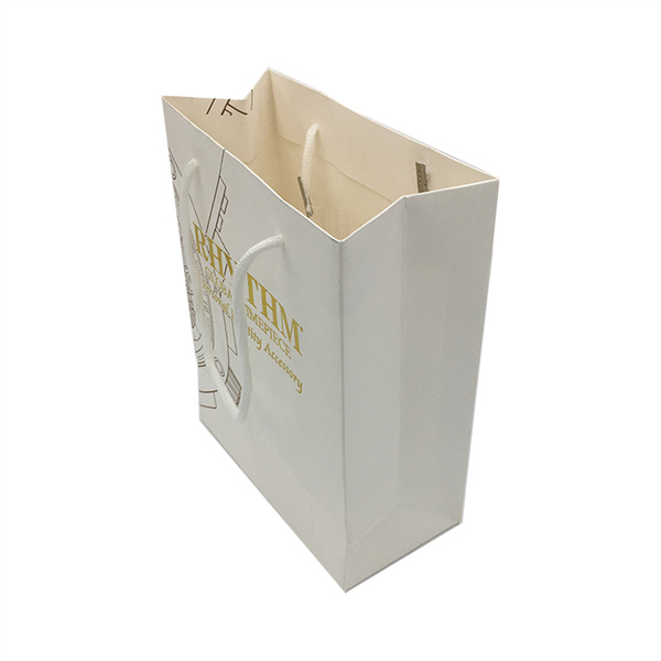 Bottom price Logo Printed On Paper Bags - Foil Stamping Customise Logo Printing Shopping Paper Gift Packaging Jewelry Bag – Ju di