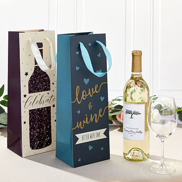 Online Exporter Personalised Paper Bags - Fashion Gift Wine Bottle Carrier Bag for Sale – Ju di