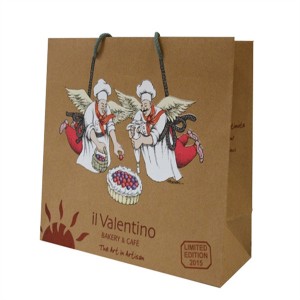 Custom Printed Your Own Logo Cardboard Packaging White Brown Kraft Gift Craft Shopping Paper Bag with Handles