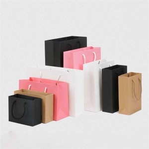 Luxury Shopping Paper Bag Art Paper with PP Rope Handle Hot Stamp Lamination Hand Made Boutique Paper Bags for Clothes
