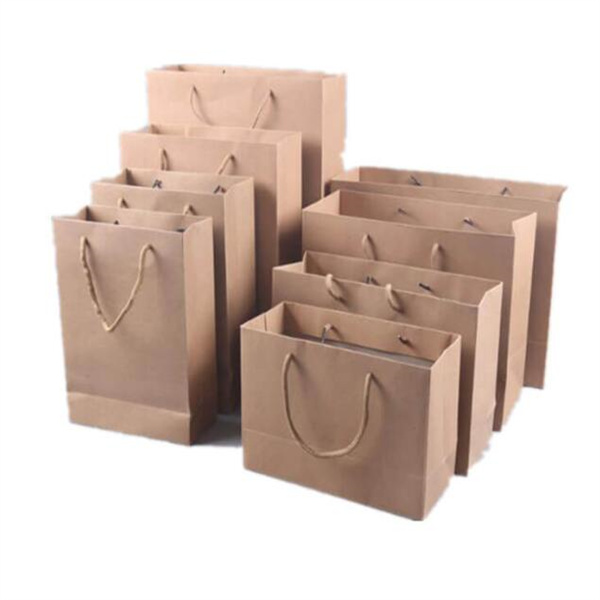 2022 Good Quality Brown Handle Paper Bags - brown kraft paper bag with nyloon handle – Ju di