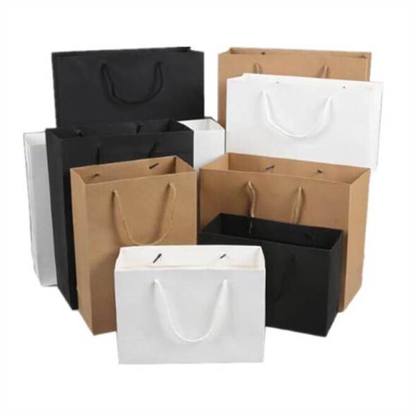 High Quality Brown Bag With Handle - 100% Recycled Biodegradable Custom Printed Logo Brown Kraft Paper Bag – Ju di