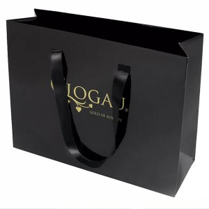 Customized Brand Printed Logo Luxury Boutique Shopping Paper Gift Bags for Hair Shop