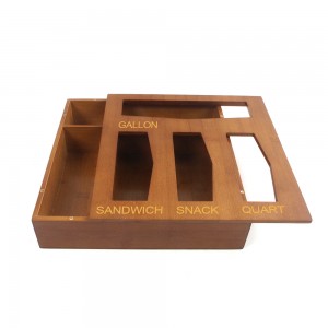 Manufacturing Companies for China Wooden Ziplock Bag Storage Organizer for Drawer