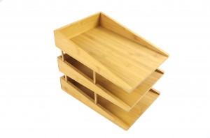 Cheap price China New Designer Bamboo Desk Organizer with Drawers for Office