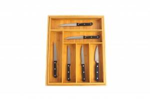 customized wholesale Bamboo drawer organizer cutlery tray flatware organizer for kitchen