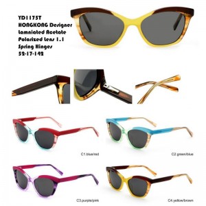 Spark Colors Matching Laminated Acetate Sunglasses Poliarized  w3554041 YD1171T, 1175T D1178T-YD1180T