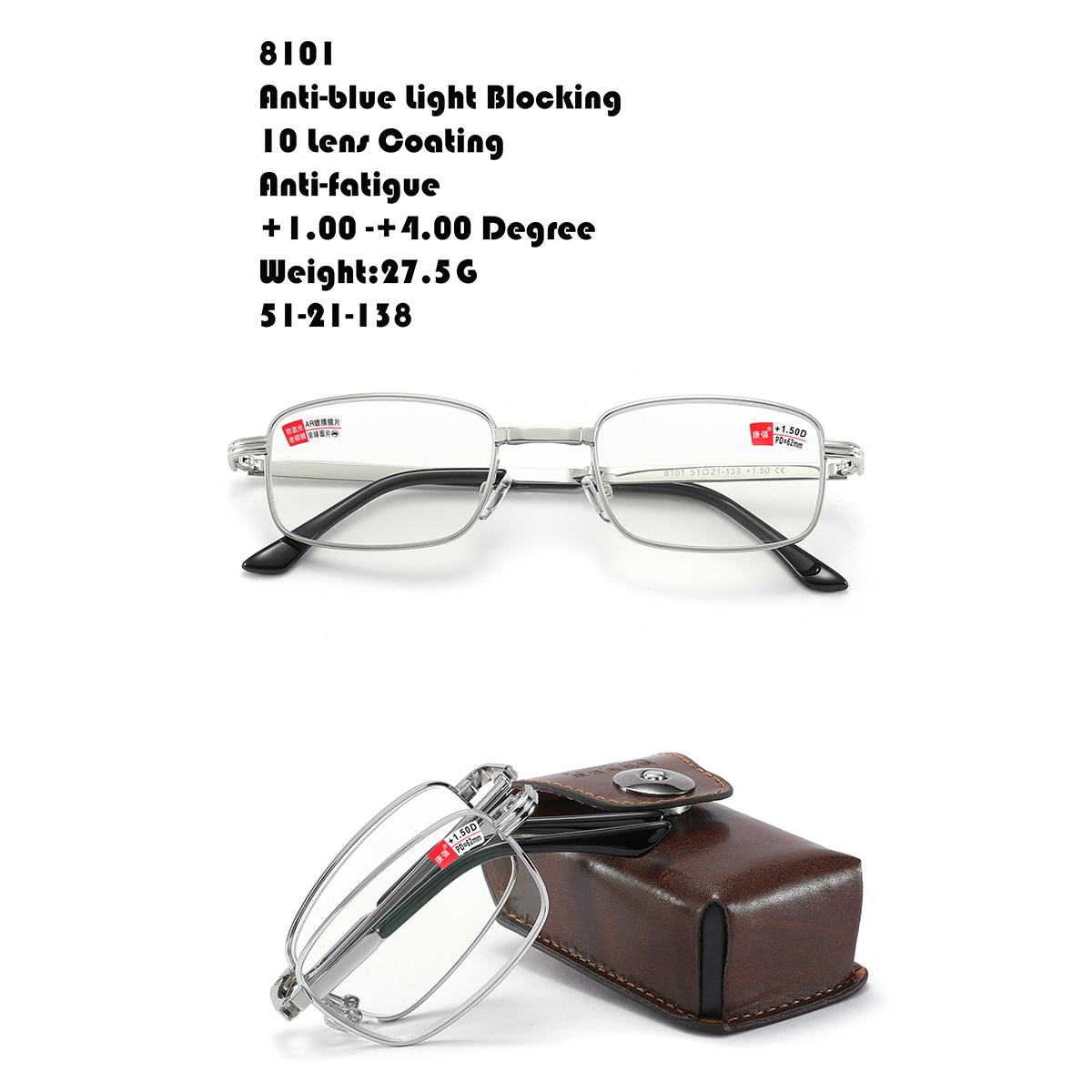 Wholesale Blue Blocking Glasses Vendor –  Anti-blue Light Blocking Anti-fatigue Reading Glasses W3558101 – Mayya