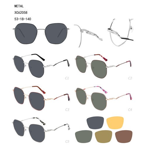 factory customized Prescription Sport Sunglasses - Amazon Hot Model Lunettes De Soleil Metal Fashion W34862058 – Mayya
