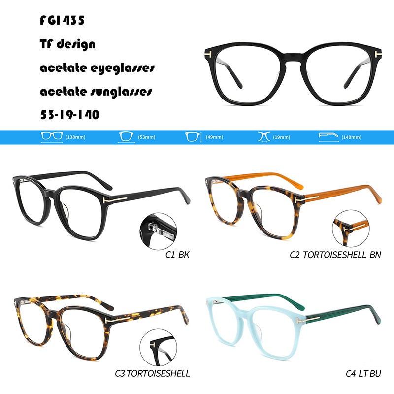 Big Frame All-match Acetate Glasses W3551435
