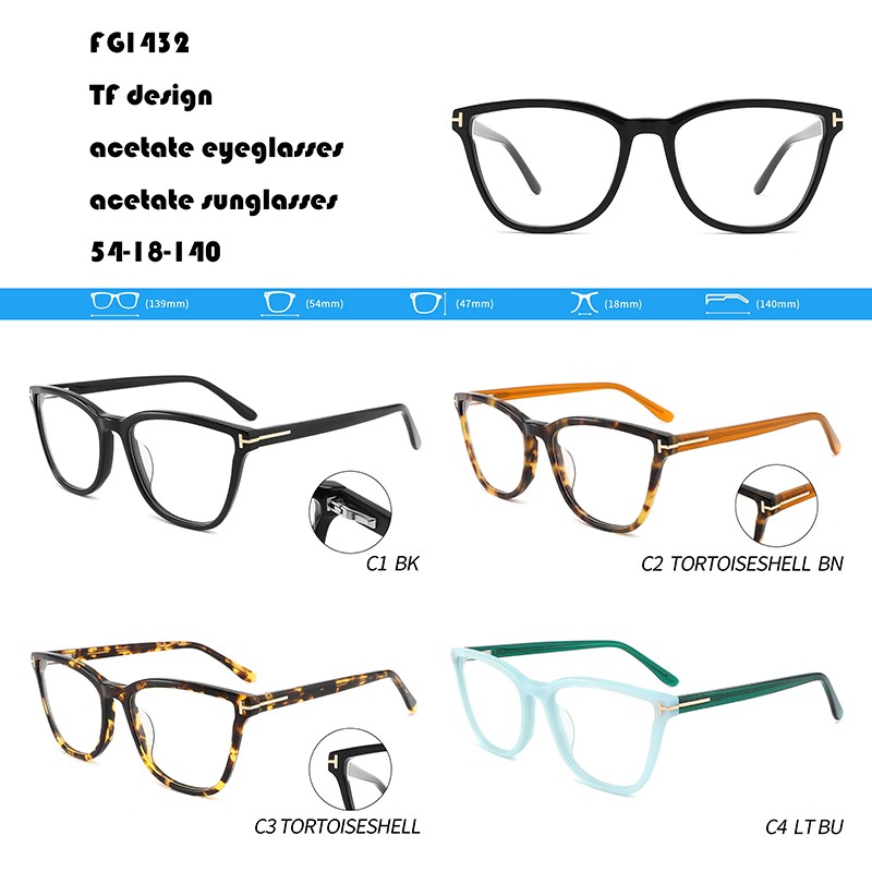 Factory wholesale Magnetic Glasses Frame - Big Square Acetate Glasses W3551432 – Mayya