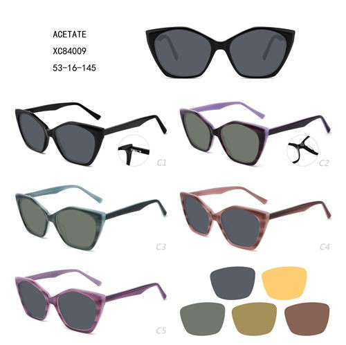 2022 High quality Metal Frame Sunglasses - Cat Colorful Acetate Lunettes De Soleil Hot Sale W34884009 – Mayya