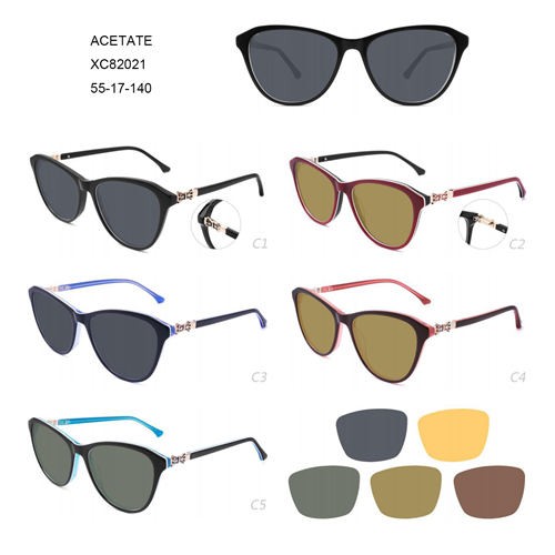 Manufactur standard Golf Sunglasses - Cat Women Lunettes De Soleil Acetate New Design W34882021 – Mayya