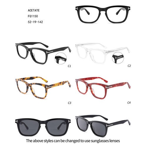 Bottom price Titanium Eyeglass Frames - Colorful Lunettes Luxury Design Acetate W3551150 – Mayya