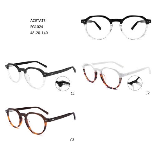 Double Color Special Acetate Hot Sale Eyeglasses Amazon Montures De Lunettes W3551024