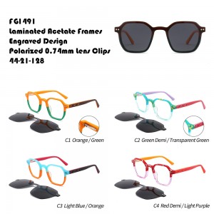 Engraved Design Laminated Acetate Frames Kids Sunglasses W355341491