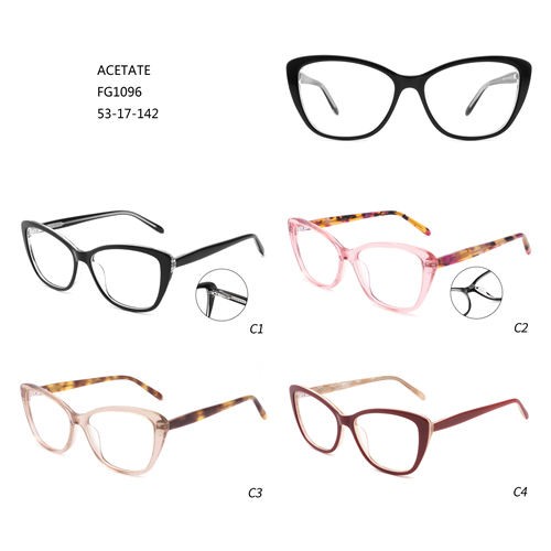 China wholesale Glasses Frames - Fashion Acetate Montures De Lunettes Women Luxury Eyeglasses W3551096 – Mayya