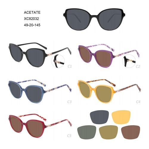 High Quality for Fishing Sunglasses - Fashion Acetate Women Lunettes De Soleil New Design W34882032 – Mayya