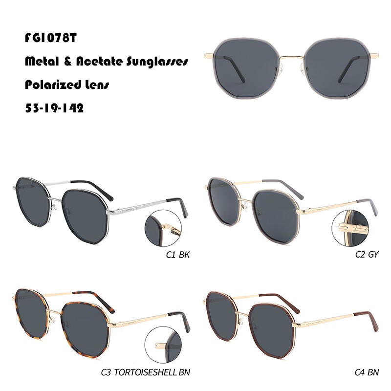 China New Product Discount Sunglasses - Fashion All-match Metal Sunglasses W3551078T – Mayya