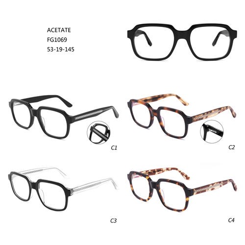 New Arrival China Clear Optical Frames - Fashion Design Acetate Square Montures De Lunettes Oversize Eyeglasses W3551069 – Mayya