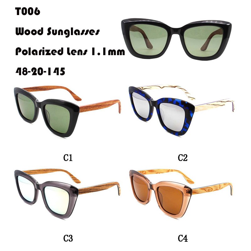 China Cheap price Glass Lens Sunglasses - Fashion Wood Sunglasses W365006 – Mayya