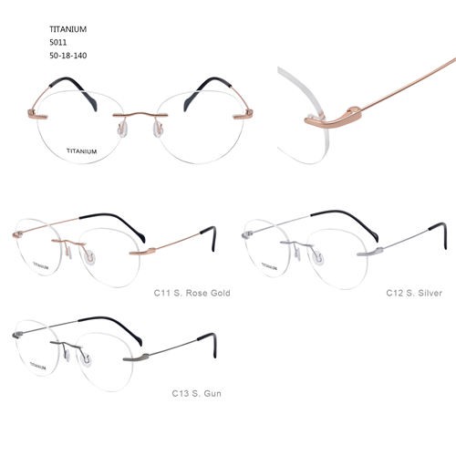 Bottom price Titanium Eyeglass Frames - Good Price Lunettes Solaires Rimless Titanium S4125011 – Mayya