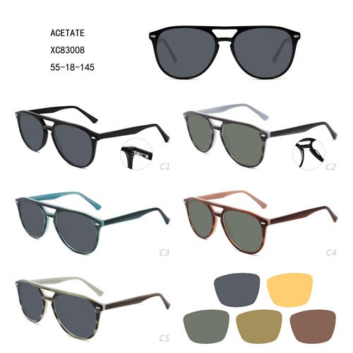 factory customized Prescription Sport Sunglasses - Hot Sale Acetate Colorful Lunettes De Soleil Round W34883008 – Mayya