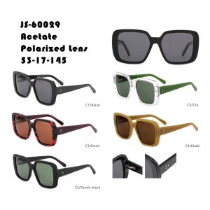 Oversized Frame Multicolor Polarized Acetate Sunglasses K8482960029