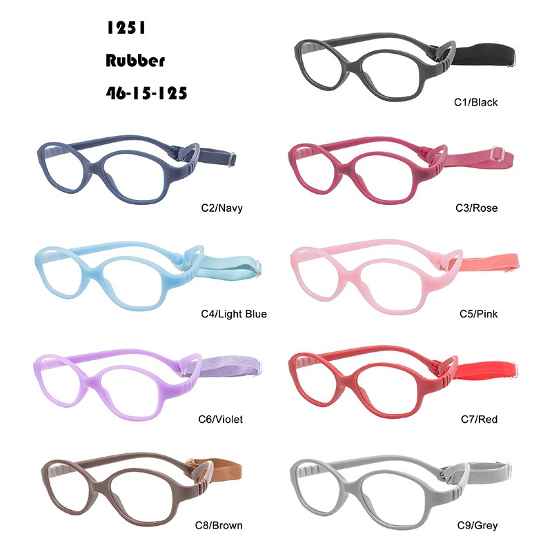 100% Original Thick Frame Glasses - Kids Color Rubber Glasses W3531251 – Mayya