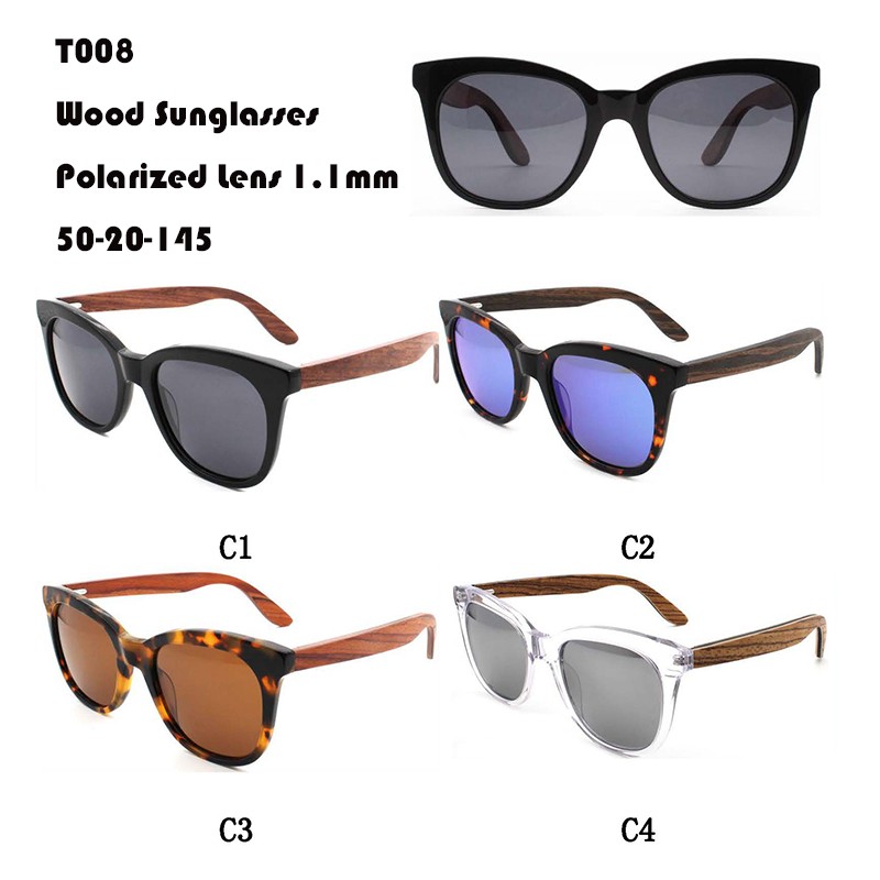 2022 wholesale price Gold Frame Sunglasses – Large Frame Wood Sunglasses W365009 – Mayya