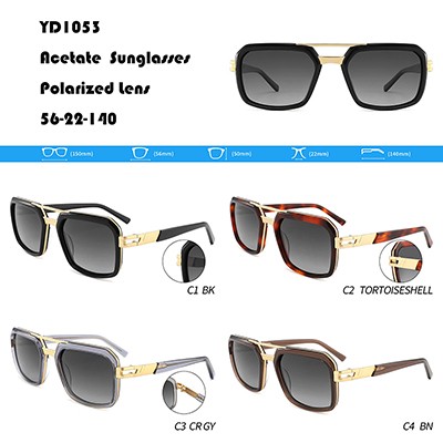 Wholesale Polarized Sunglasses Vendor –  Large Square Frame Acetate Sunglasses W3551053 – Mayya
