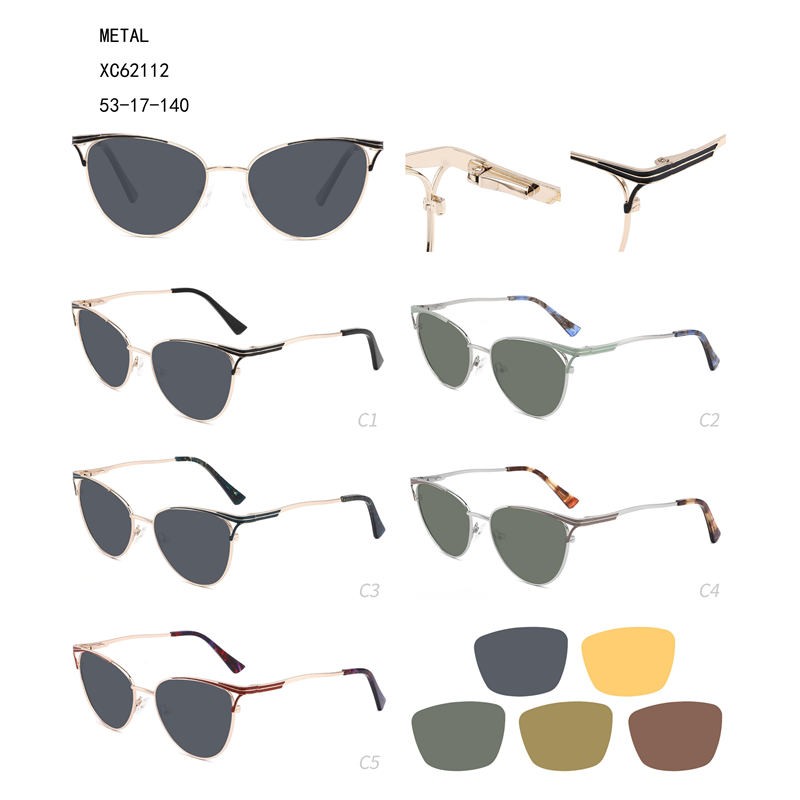 factory low price Silver Sunglasses - Luxury Metal Special Lunettes De Soleil Hot Model Amazon W34862112 – Mayya