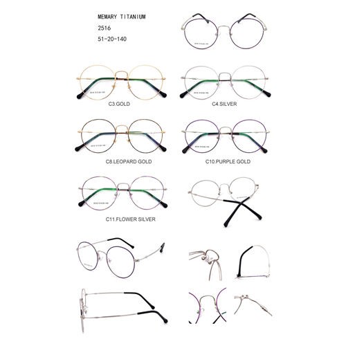 Wholesale Price Titanium Frame Glasses - Memory Titanium Frames Optical Fashion Round Eyeglasses J10032516 – Mayya