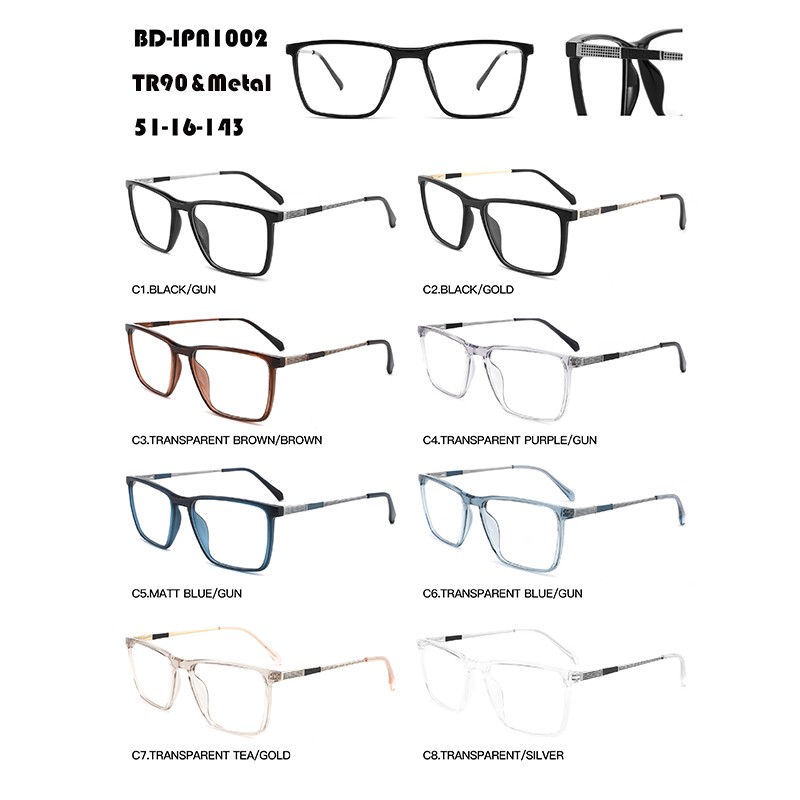 Men Large Frame TR90 And Metal Eyeglasses W3671002