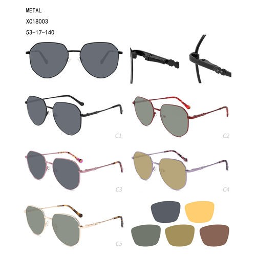 Factory Free sample Best Polarized Sunglasses - Metal Oversize Lunettes De Soleil Fashion Colorful W34818003 – Mayya