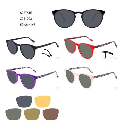 Massive Selection for Magnetic Sunglasses - New Design Acetate Lunettes De Soleil Fashion Round W3483100 – Mayya