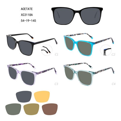 Manufactur standard Golf Sunglasses - New Design Acetate Oversize Lunettes De Soleil Colorful W3483118 – Mayya