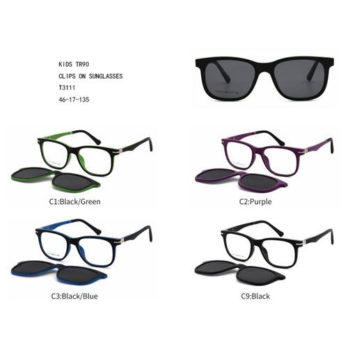 New Design Clips On Sunglasses TR90 Colorful Kids W3453111