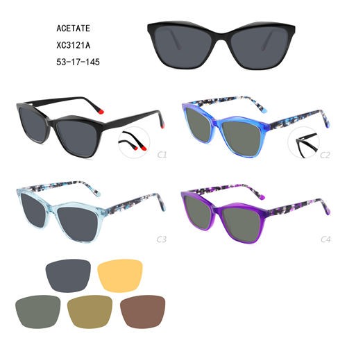 Hot Selling for Best Running Sunglasses - New Design Lunettes De Soleil Colorful Acetate Oversize W3483121 – Mayya