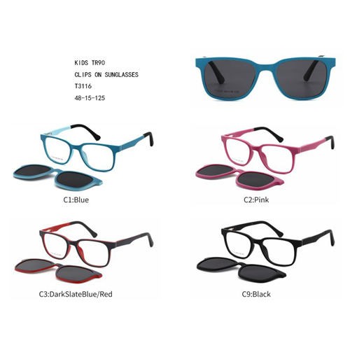 New Design TR90 Clips On Sunglasses Colorful Kids W3453116