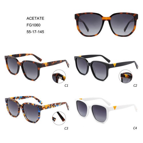 Wholesale Shades Sunglasses Vendor –  Oversize Acetate Colorful Lunettes De Soleil New Design Women W3551060 – Mayya