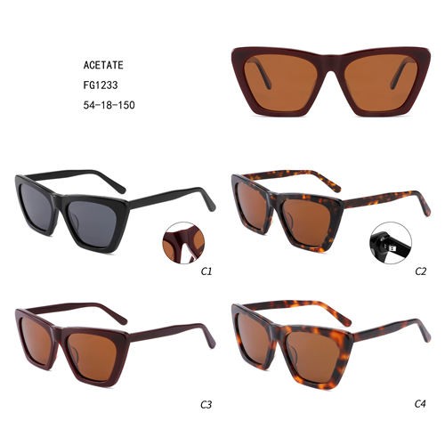 Good Quality Personalized Sunglasses - Oversize Luxury Acetate Lunettes De Soleil Fashion Colorful W3551233 – Mayya