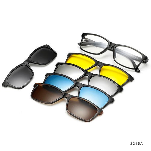 PC Clips On Sunglasses 5 In 1 Monobloc Lens T5252215